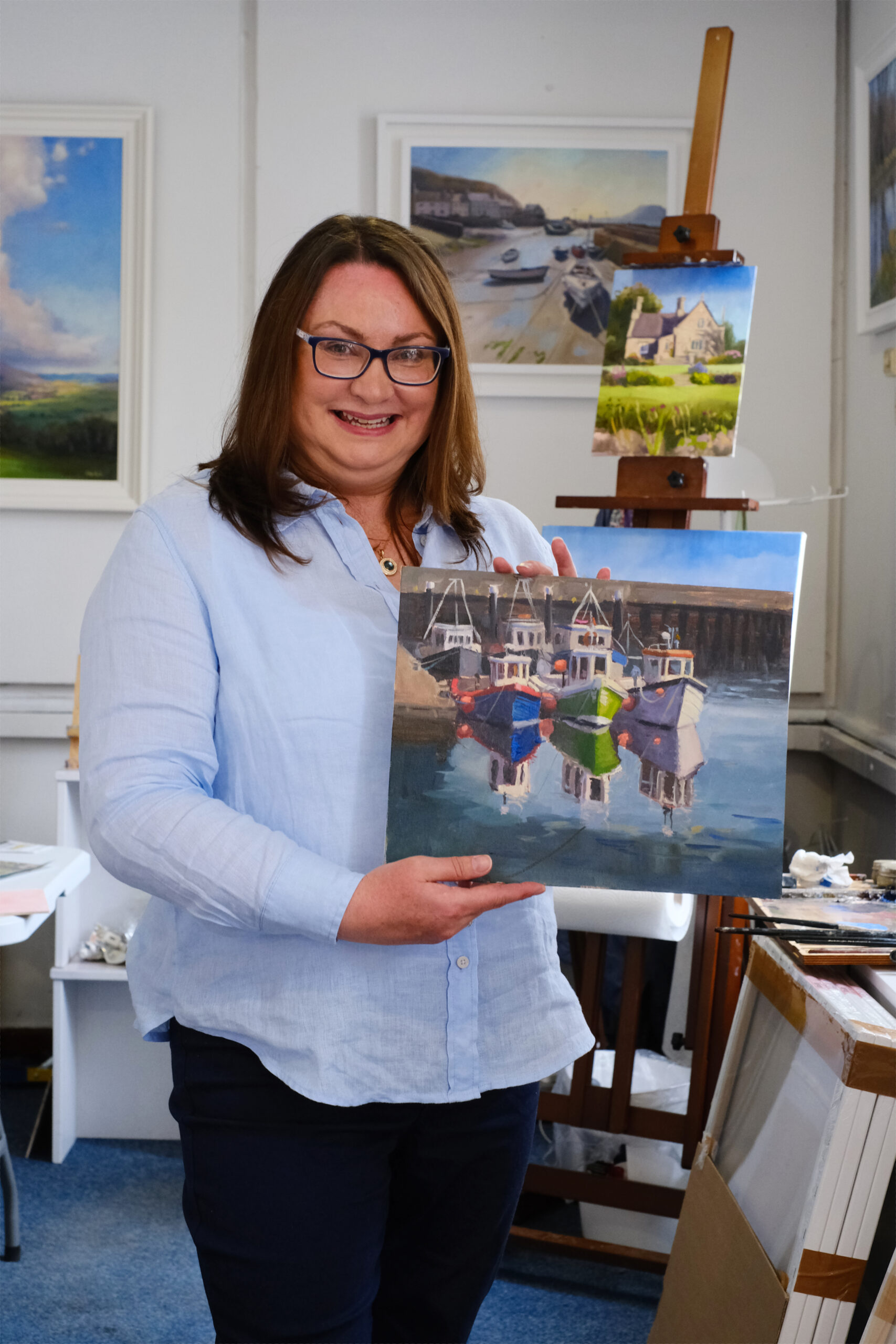 Geraldine Walsh in her Studio