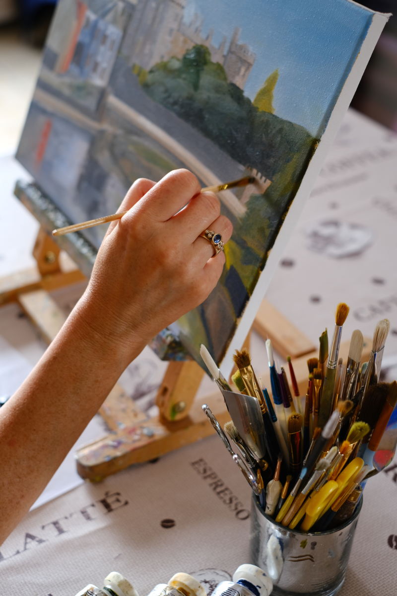 Sandra in Her Studio